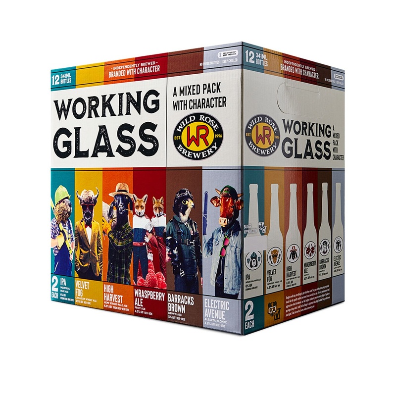 Wild Rose Working Glass Sampler 330 ml - 12 Bottles