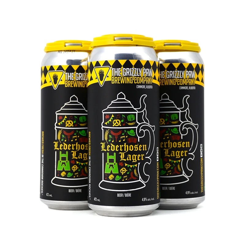 Grizzly Paw Lederhosen German Style Lager 473 ml -  4 Cans
