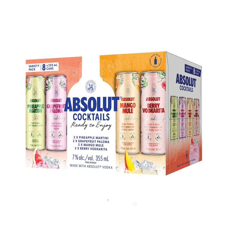 Absolut Ready-to-Drink Cocktail Assorted 355 ml - 8 Cans