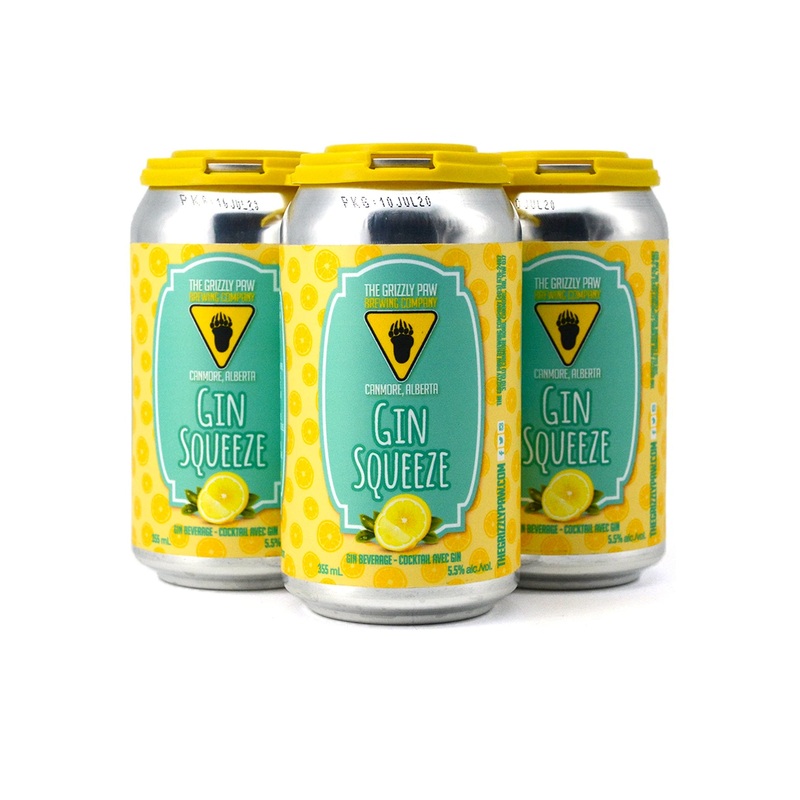 Grizzly Paw Gin Squeeze 355 ml - 4 Cans