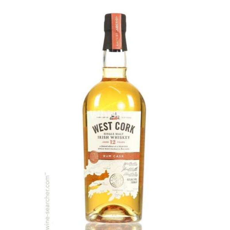 West Cork 12 Year Old Rum Cask Finish Single Malt Irish Whiskey 750 M