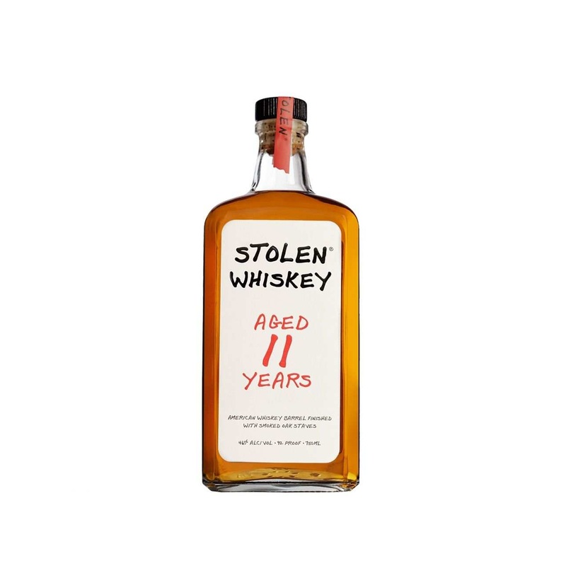 This is Stolen Spirits 11 Year Old Whiskey 92 Proof 750 ML