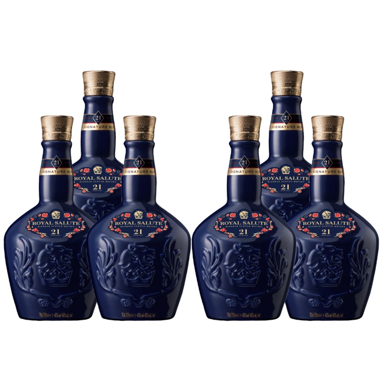 Royal Salute Blended Scotch 21 Year 80 750 ML (6 Bottles)