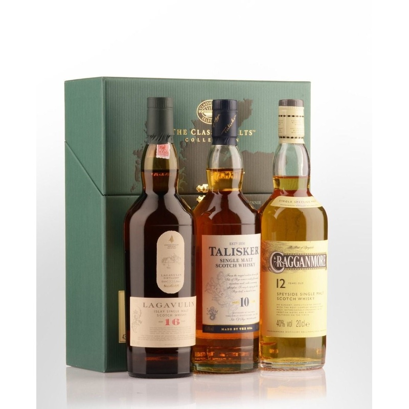 The Classic Malts Single Malt Scotch Strong 10 Yr, Cragganmore 12 Yr & Lagavulin 16 yr 750 ML