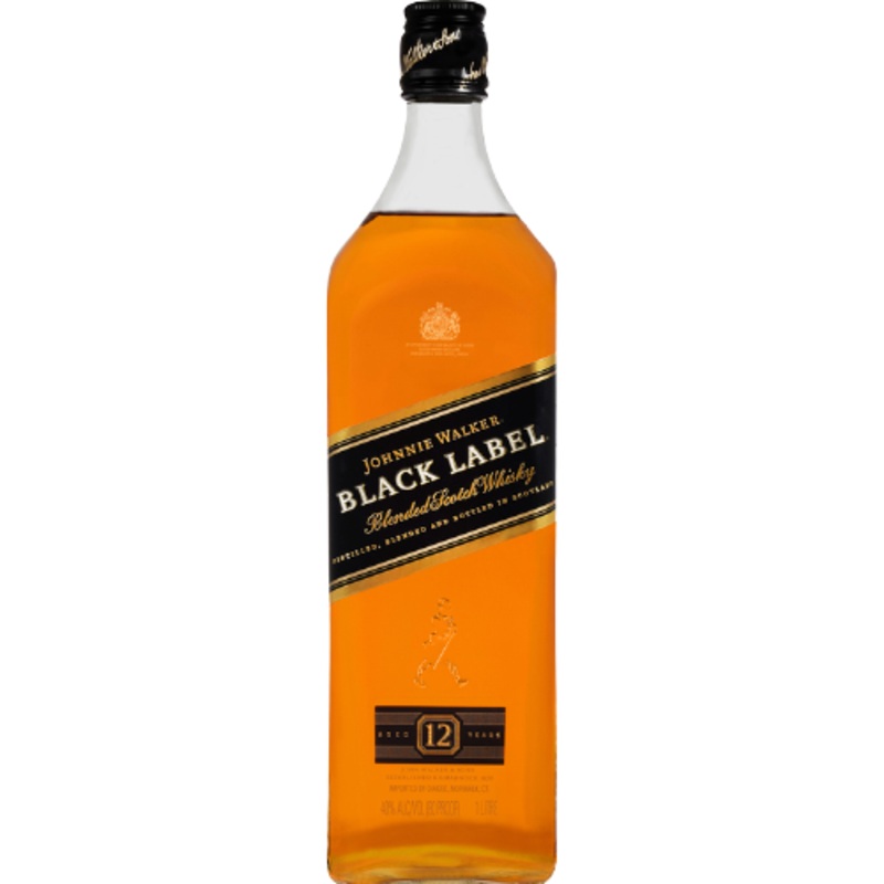 Johnnie Walker Blended Scotch Black Label 12 Year 80 1 L