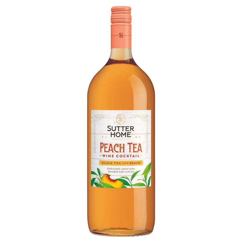 Sutter Home Peach Tea Wine Cocktail Black Tea With Peach 1.5 L