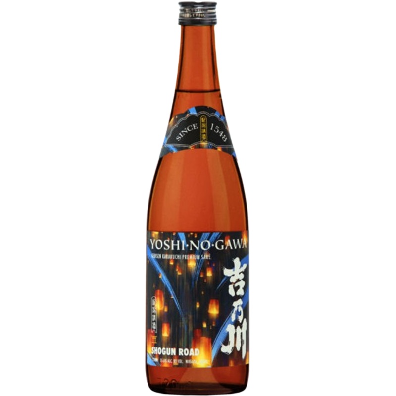 Yoshinogawa Honjozo Sake Gensen Karakuchi Shogun Road 720 ML