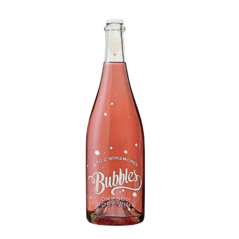A To Z Wineworks Sparkling Rose Bubbles Oregon 750 ML