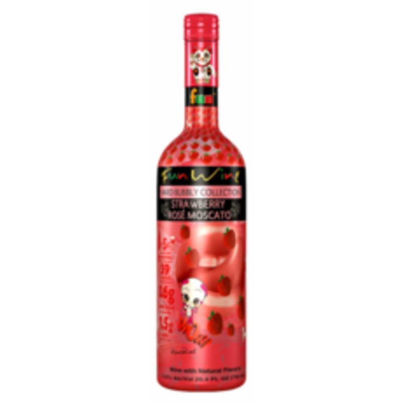Fun Wine Co Hard Bubbly Collection Strawberry Rose Moscato 750 ML