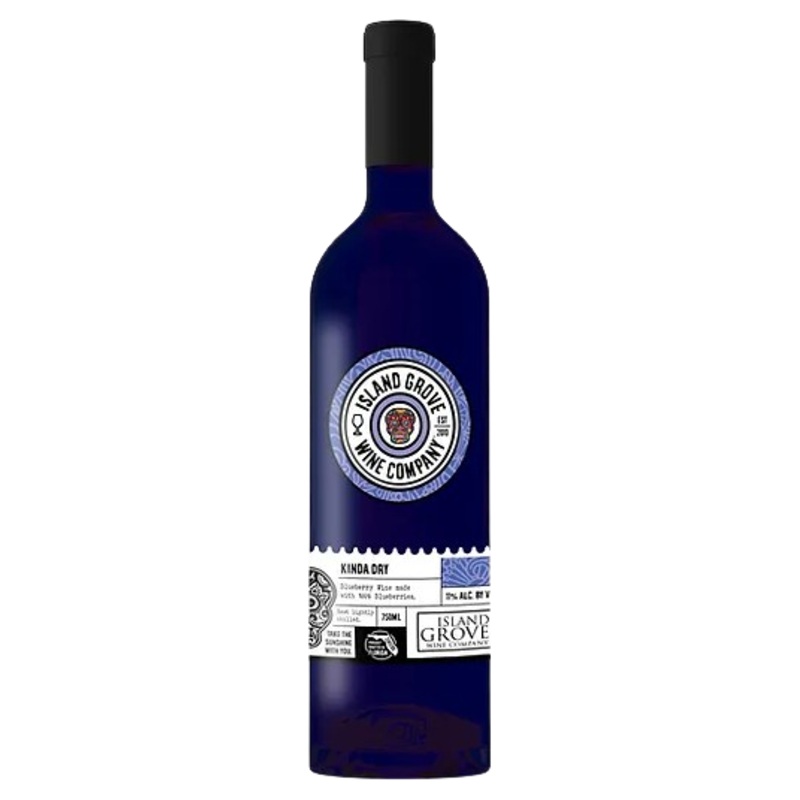 Island Grove Wine Company Kinda Dry Blueberry 750 ML