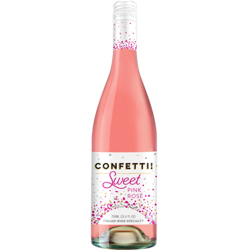 Confetti Sweet Pink Rose Flavored Wine 750 ML