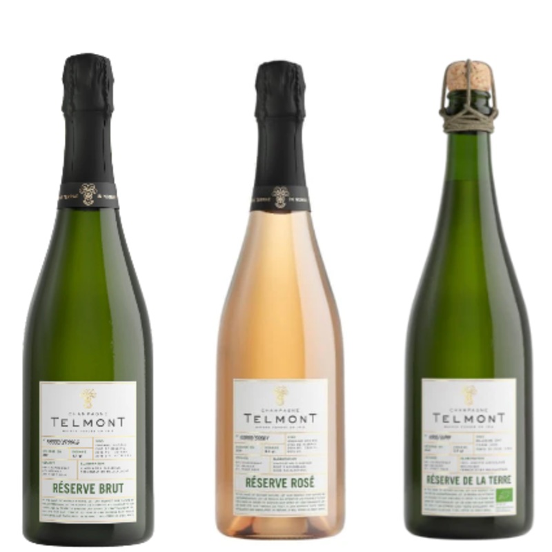 Telmont Reserve Brut, Telmont Reserve Rose, Telmont Reserve De La Terre 750ML