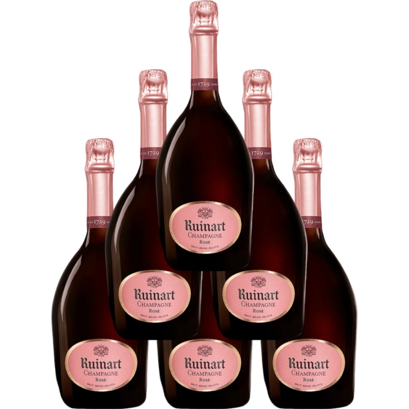 Ruinart Champagne Brut Rose 750 ML (6 Bottles)