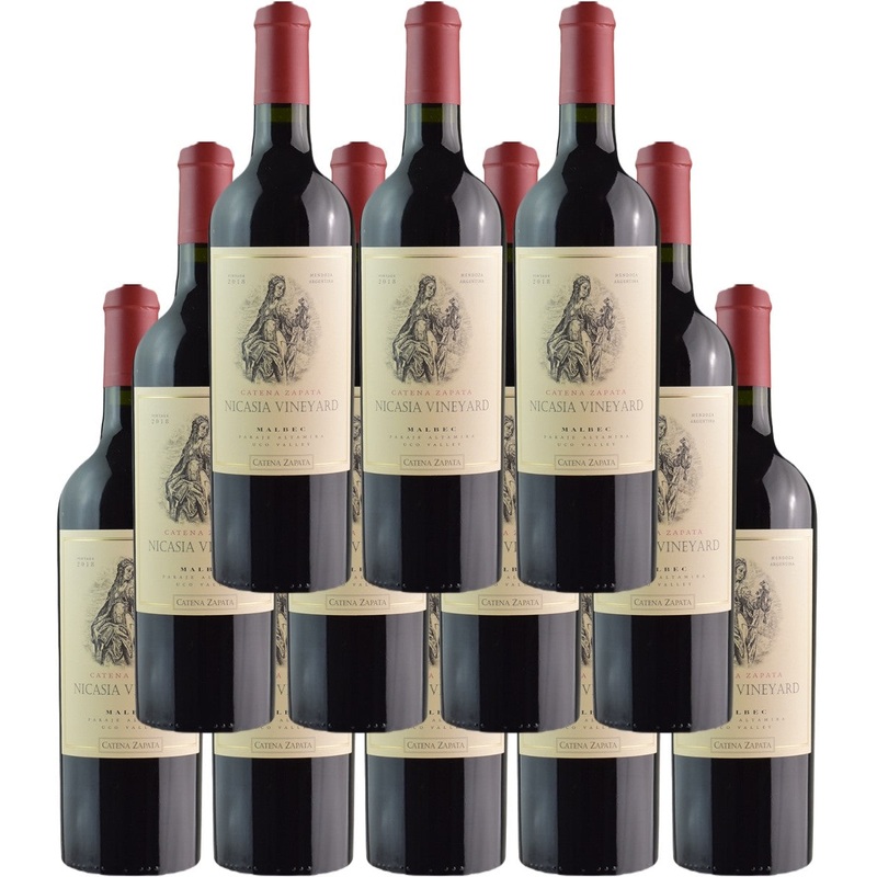 Bodega Catena Zapata Malbec Nicasia Vineyard Uco Valley 2021 750 ML (12 Bottles)