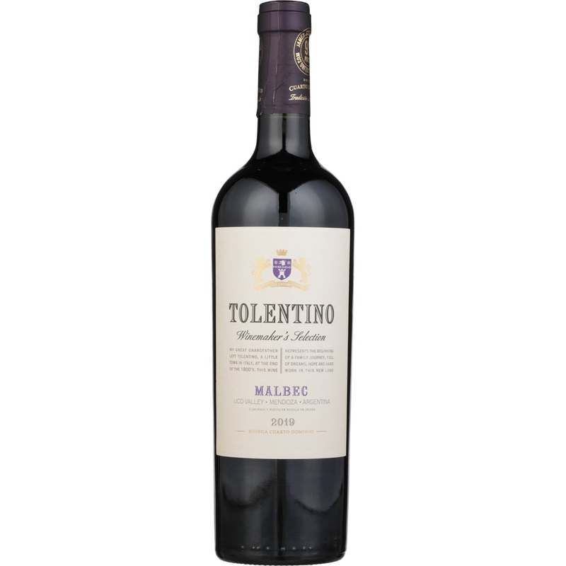 Bodega Cuarto Dominio Malbec Tolentino Winemakers Selection Valle De Uco 2019 750 ML