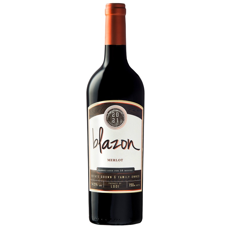 Blazon Merlot Barrel Aged 10 Months Lodi 750 ML