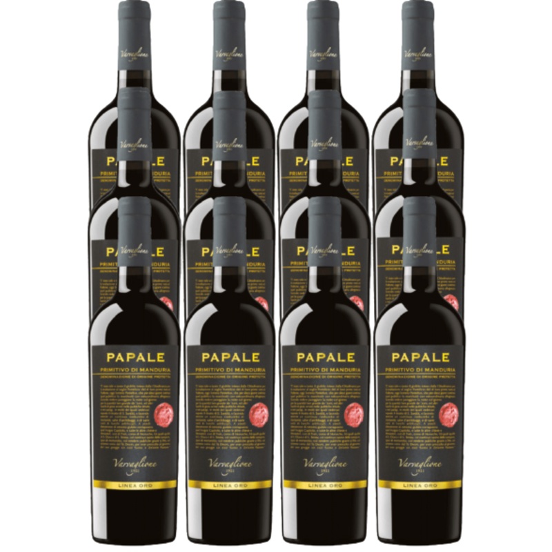 Varvaglione Papale Linea Oro Primitivo di Manduria 2021 750 ML(12 Bottles)